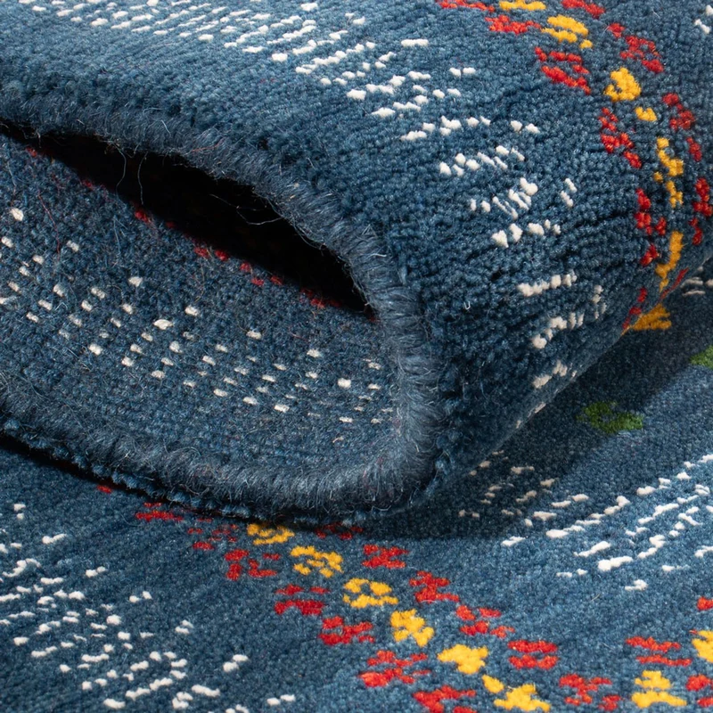Gabbeh Teppich - Loribaft Softy - 60 x 90 cm - blau