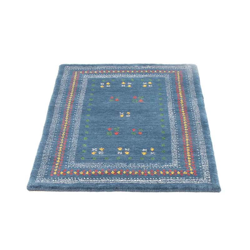 Gabbeh Teppich - Loribaft Softy - 60 x 90 cm - blau
