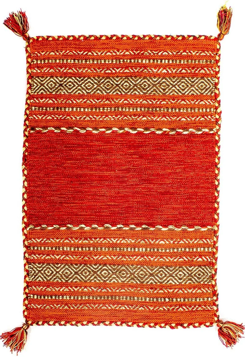 Kelim Teppich - Trendy 60 x 90 cm - rot
