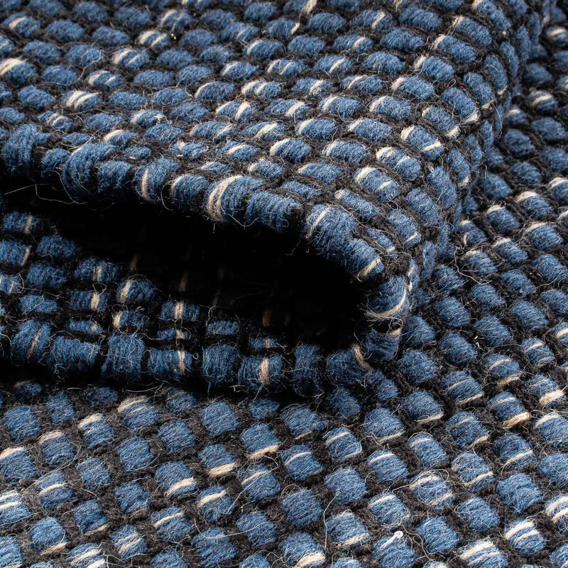Kelim Teppich - Trendy 62 x 88 cm - dunkelblau