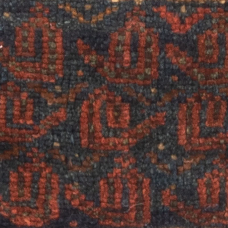 Afghan Teppich rechteckig - 20 x 32 cm - mehrfarbig