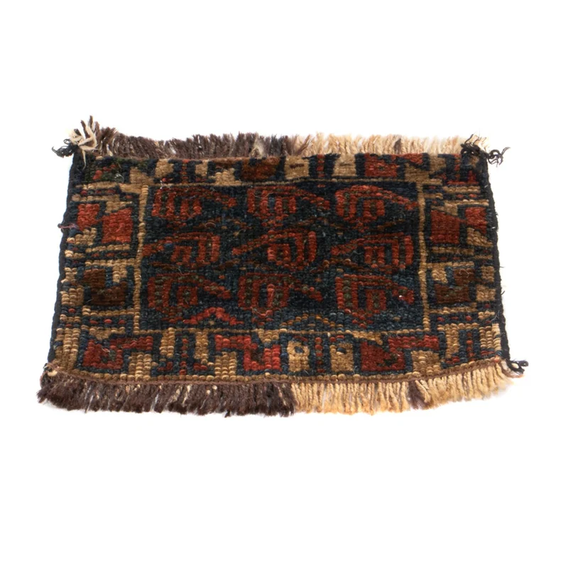 Afghan Teppich rechteckig - 20 x 32 cm - mehrfarbig