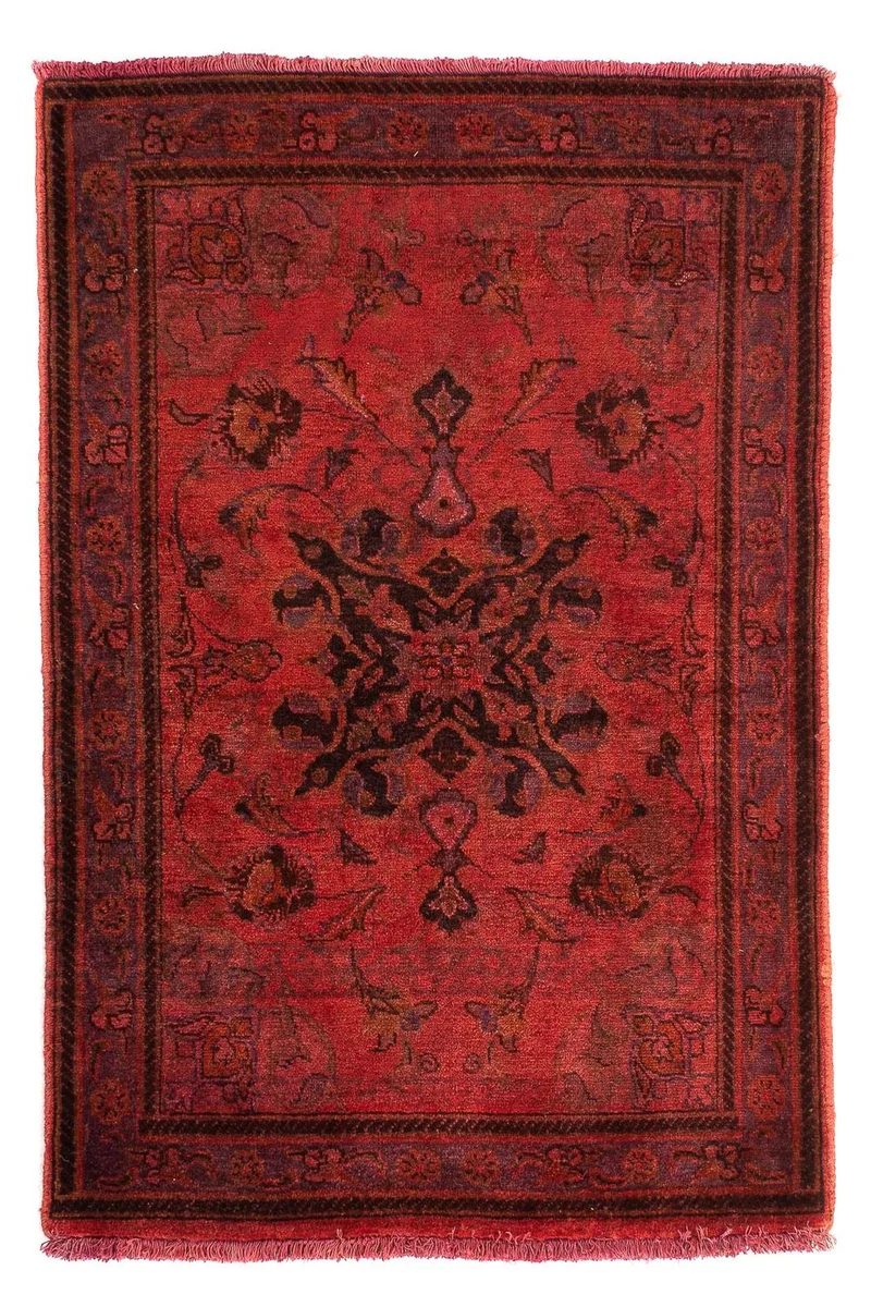 Orientteppich 65 x 96 cm - dunkelrot
