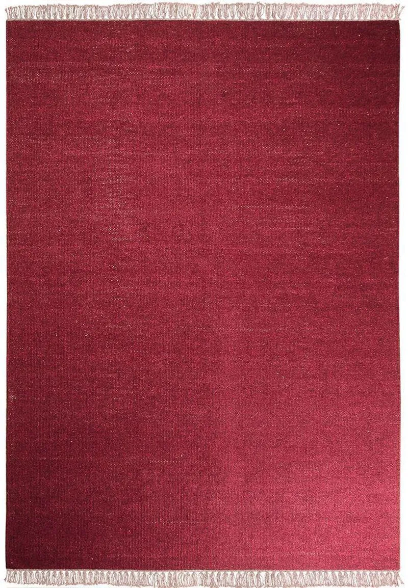 Kelim Teppich - Trendy 140 x 200 cm - dunkelrot