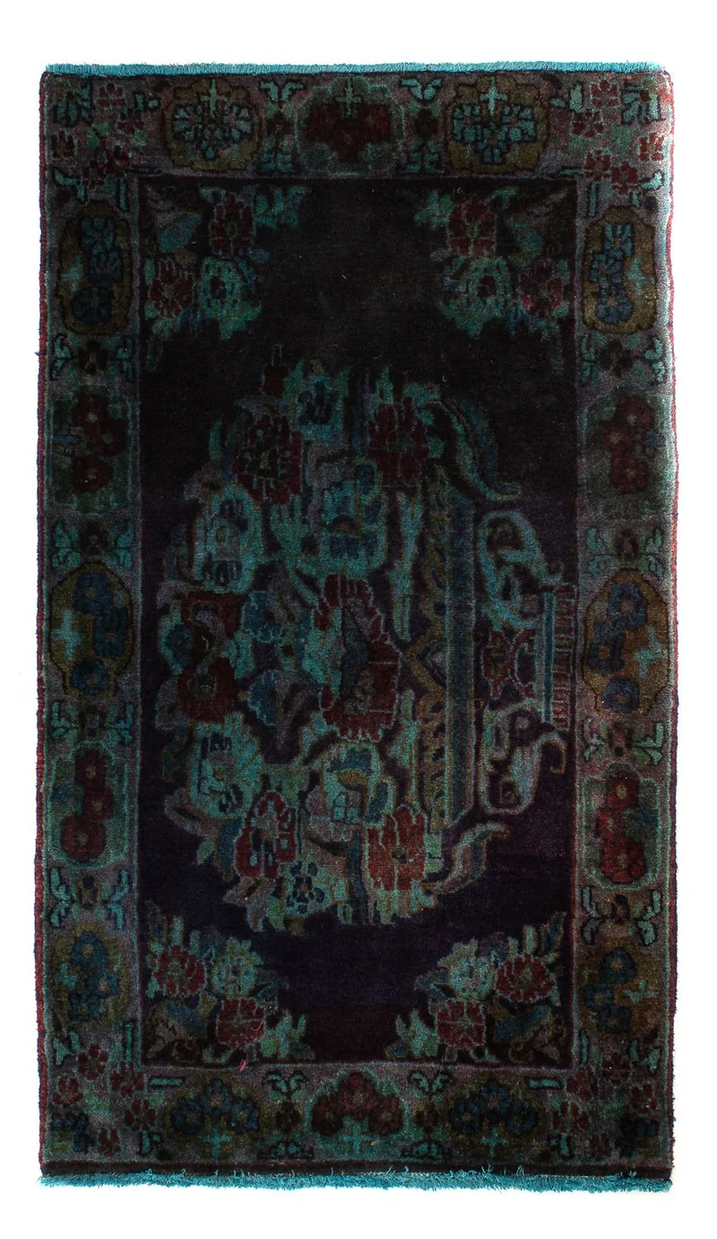 Orientteppich 65 x 117 cm - dunkelblau