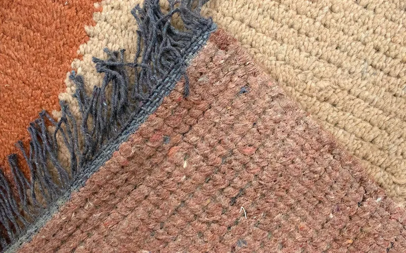 Nepal Teppich 70 x 140 cm - hellbraun