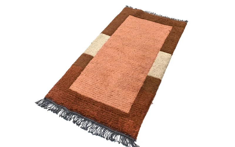 Nepal Teppich 70 x 140 cm - braun