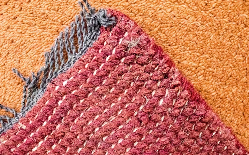 Nepal Teppich 70 x 140 cm - orange