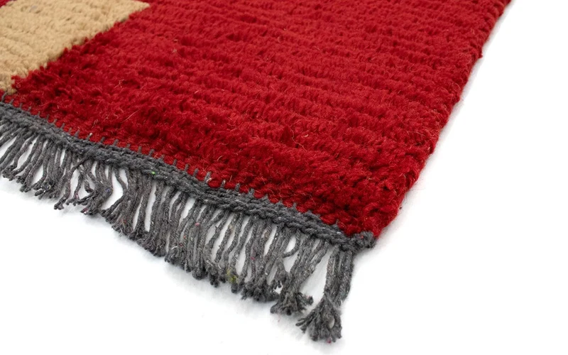Nepal Teppich 70 x 140 cm - rot
