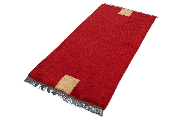 Nepal Teppich 70 x 140 cm - rot