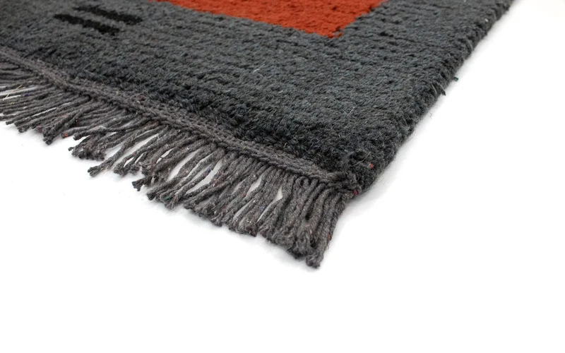 Nepal Teppich 70 x 140 cm - rot