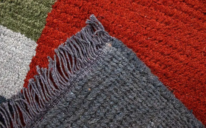 Nepal Teppich 70 x 140 cm - rot