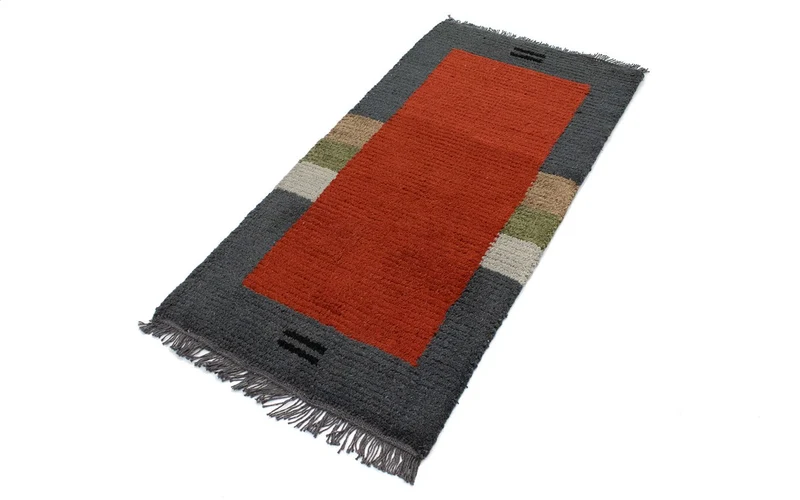 Nepal Teppich 70 x 140 cm - rot