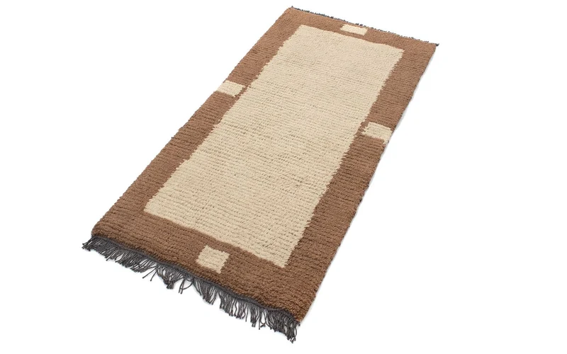 Nepal Teppich 70 x 140 cm - beige