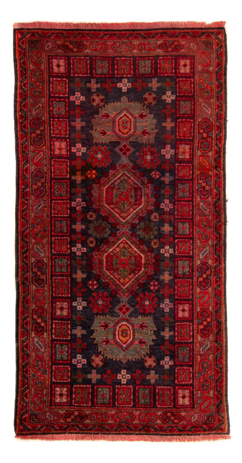 Orientteppich 78 x 154 cm - dunkelrot