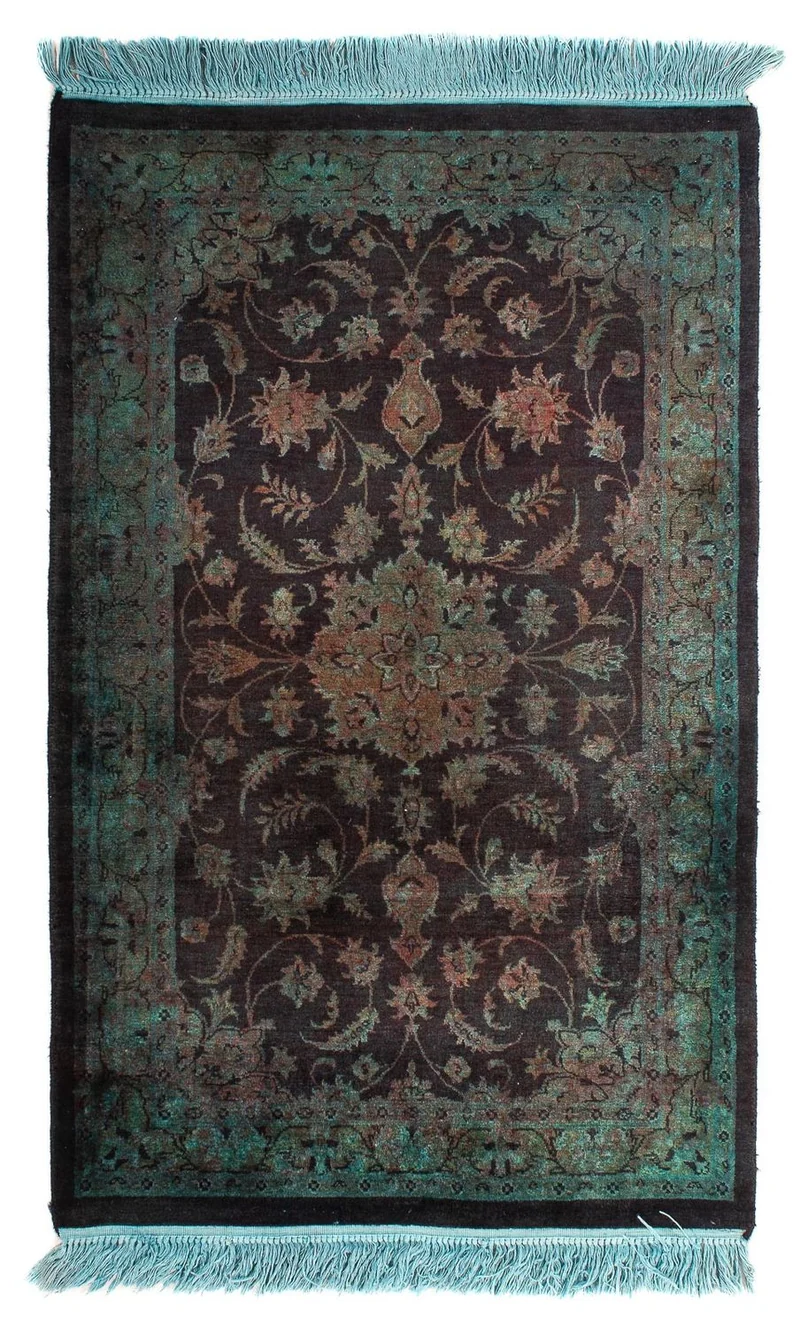 Orientteppich 76 x 130 cm - hellblau