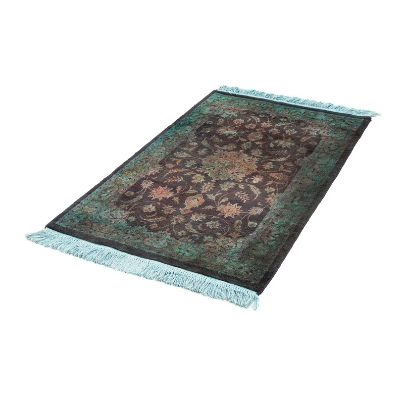 Orientteppich 76 x 130 cm - hellblau