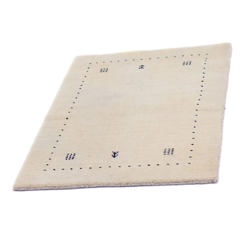 Gabbeh Teppich - Softy 60 x 90 cm - naturweiß