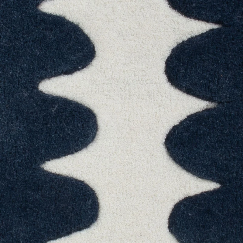 Wollteppich quadratisch - 60 x 60 cm - mehrfarbig