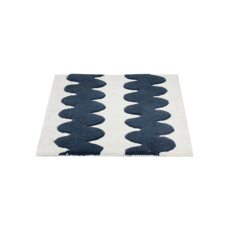Wollteppich quadratisch - 60 x 60 cm - mehrfarbig