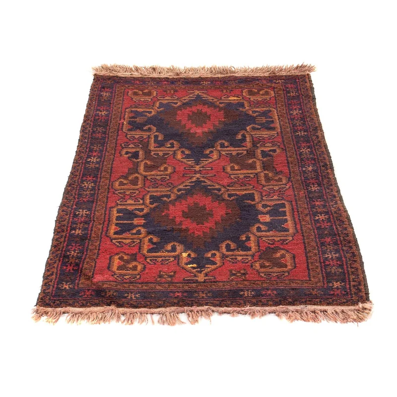 Belutsch Teppich 74x117cm - Orientteppich - dunkelrot