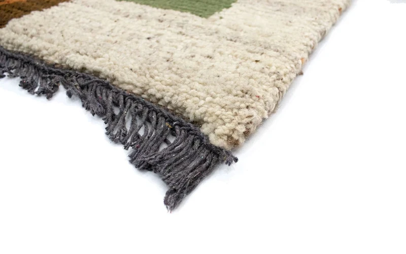 Nepal Teppich 70 x 140 cm - grün