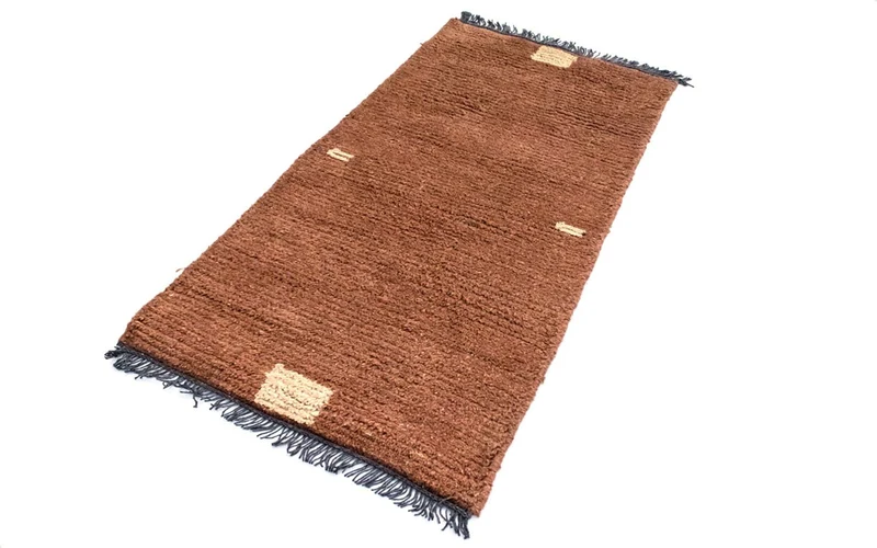Nepal Teppich 70 x 140 cm - braun