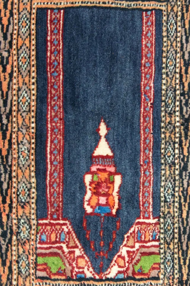 Afghan Teppich - Buchara 44 x 47 cm - blau