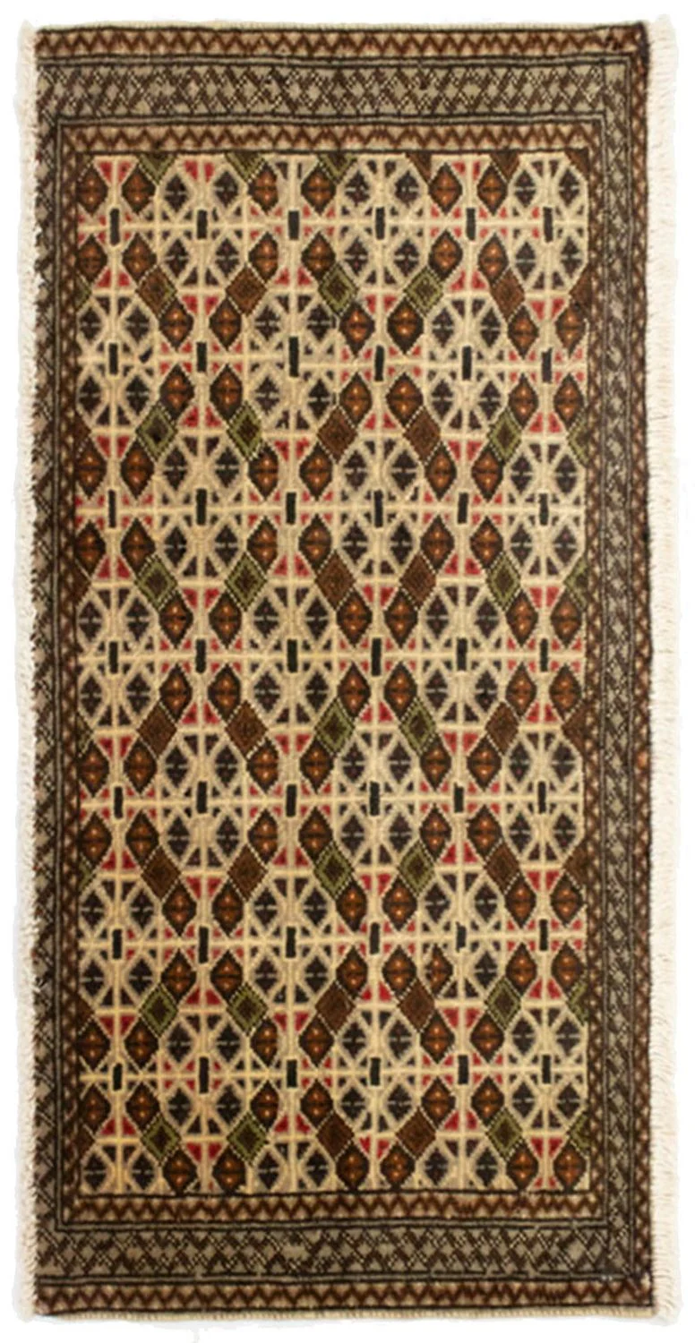 Turkaman Teppich 50x100cm - Orientteppich - beige