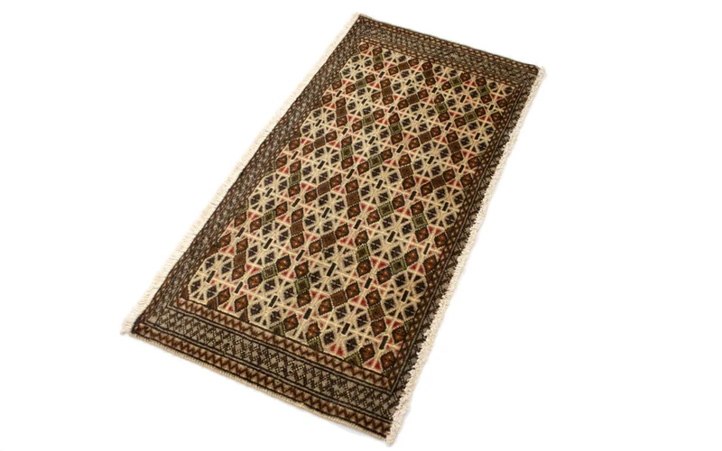 Turkaman Teppich 50x100cm - Orientteppich - beige