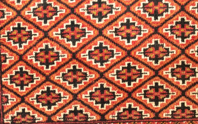 Turkaman Teppich 50x100cm - Orientteppich - orange