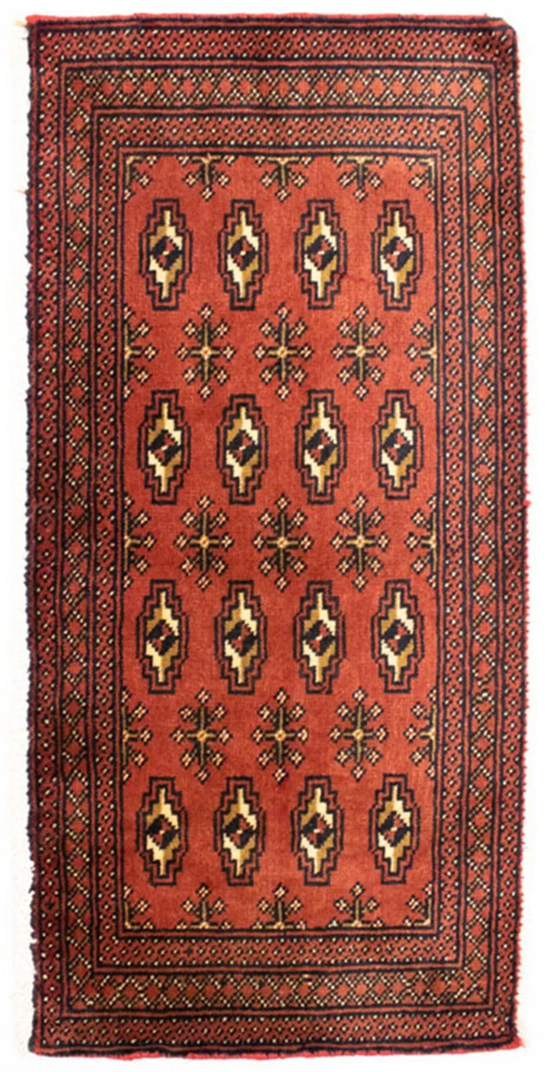 Turkaman Teppich 50x100cm - Orientteppich - rost