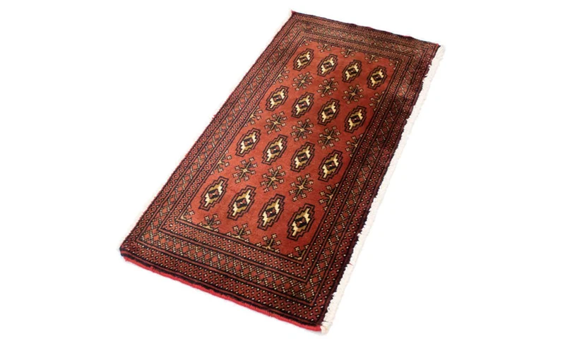 Turkaman Teppich 50x100cm - Orientteppich - rost