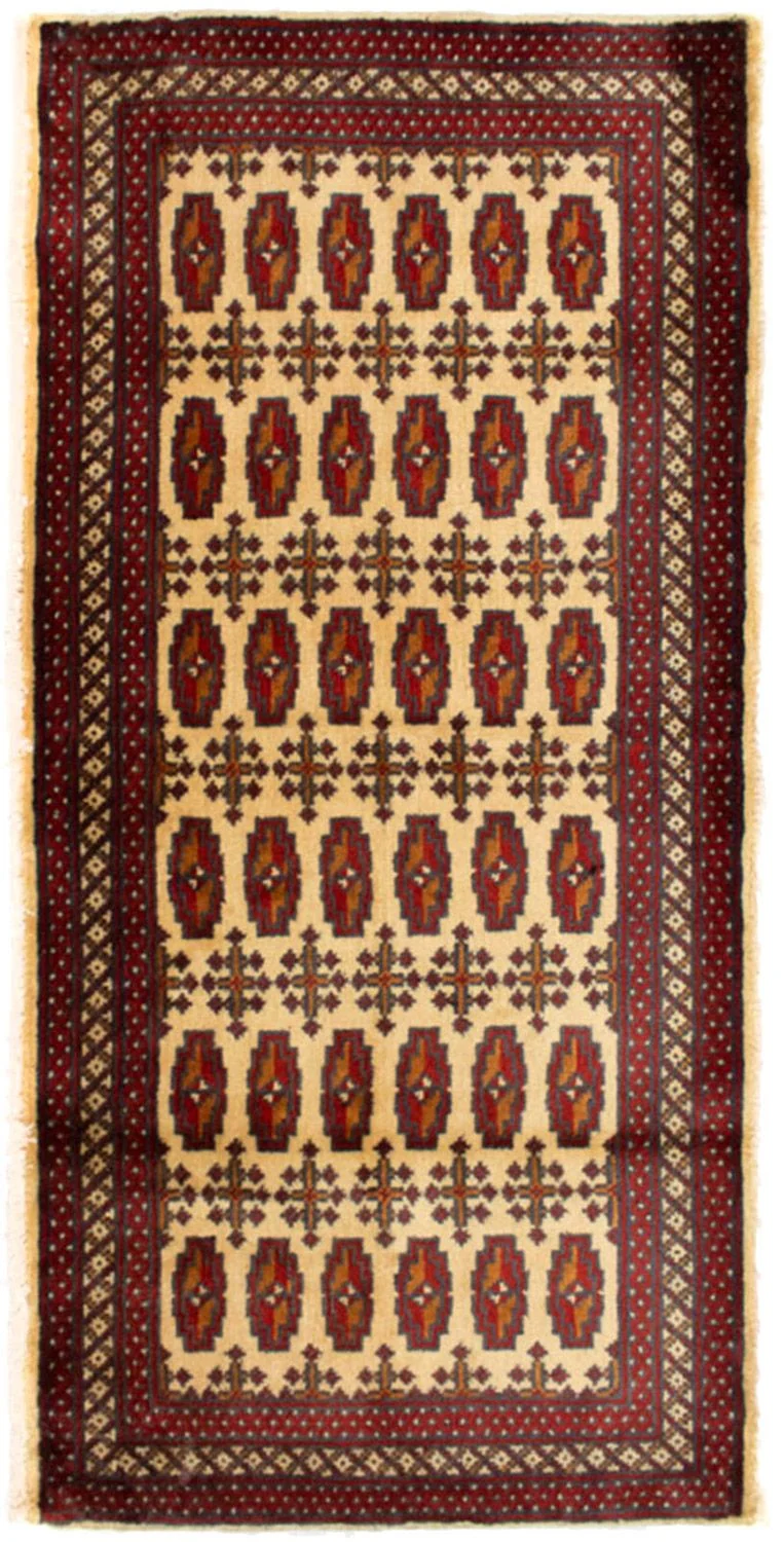 Turkaman Teppich 60x130cm - Orientteppich - beige