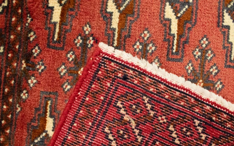 Turkaman Teppich 60x130cm - Orientteppich - hellrot