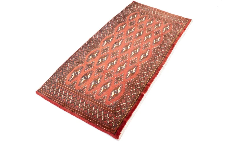 Turkaman Teppich 60x130cm - Orientteppich - hellrot