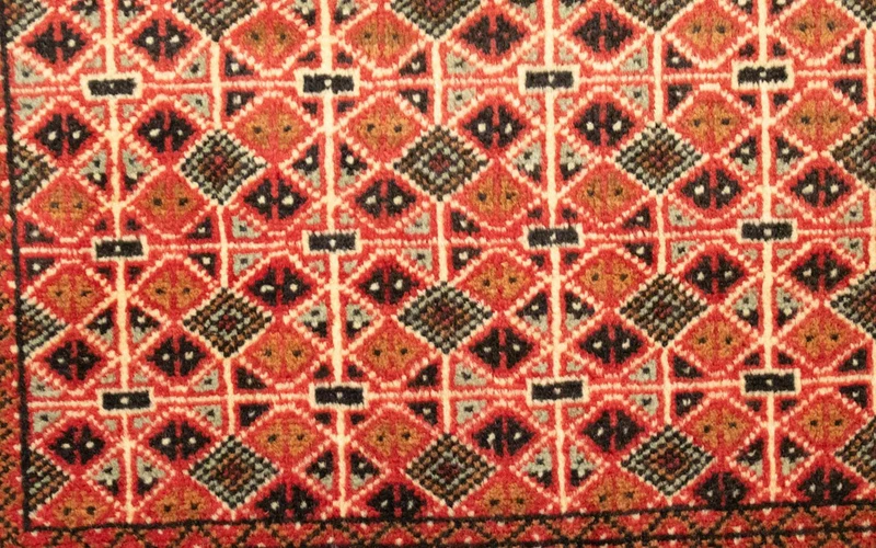 Turkaman Teppich 60x130cm - Orientteppich - hellrot