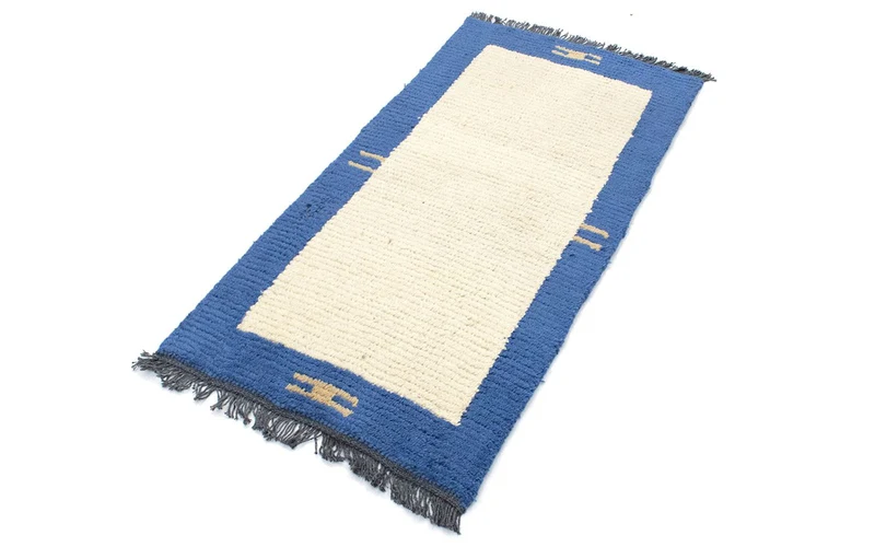 Nepal Teppich 70 x 140 cm - beige