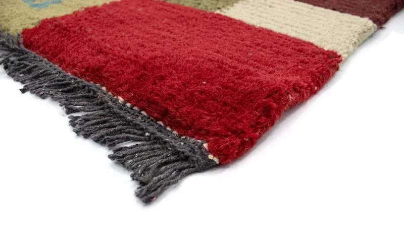 Nepal Teppich 70 x 140 cm - grün