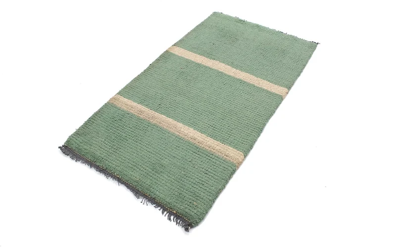 Nepal Teppich 70 x 140 cm - grün