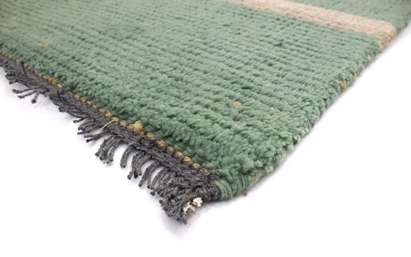 Nepal Teppich 70 x 140 cm - grün