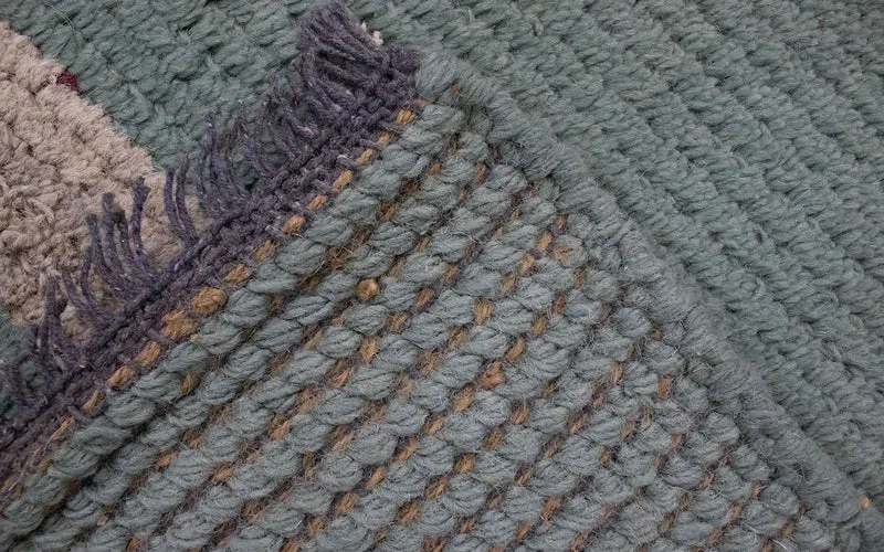 Nepal Teppich 70 x 140 cm - grün