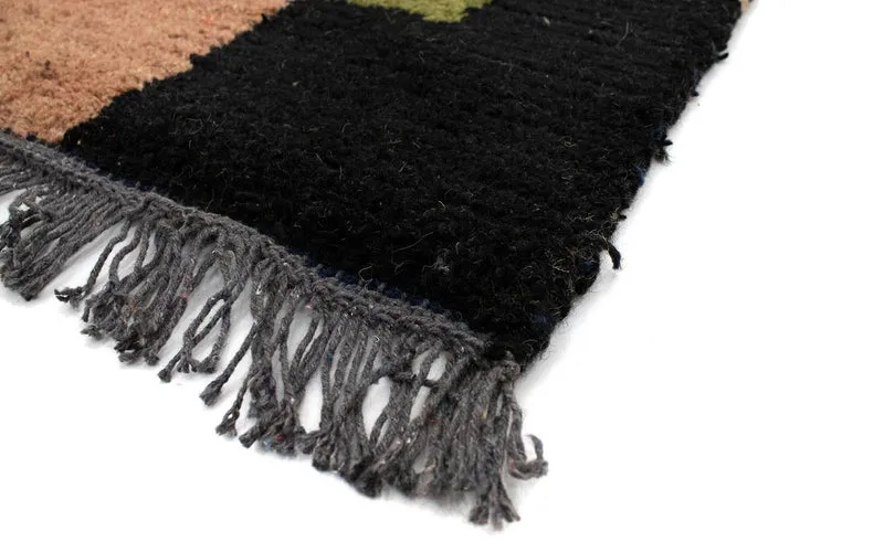 Nepal Teppich 70 x 140 cm - grün