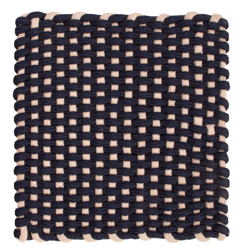 Teppich quadratisch - 41 x 41 cm - dunkelblau