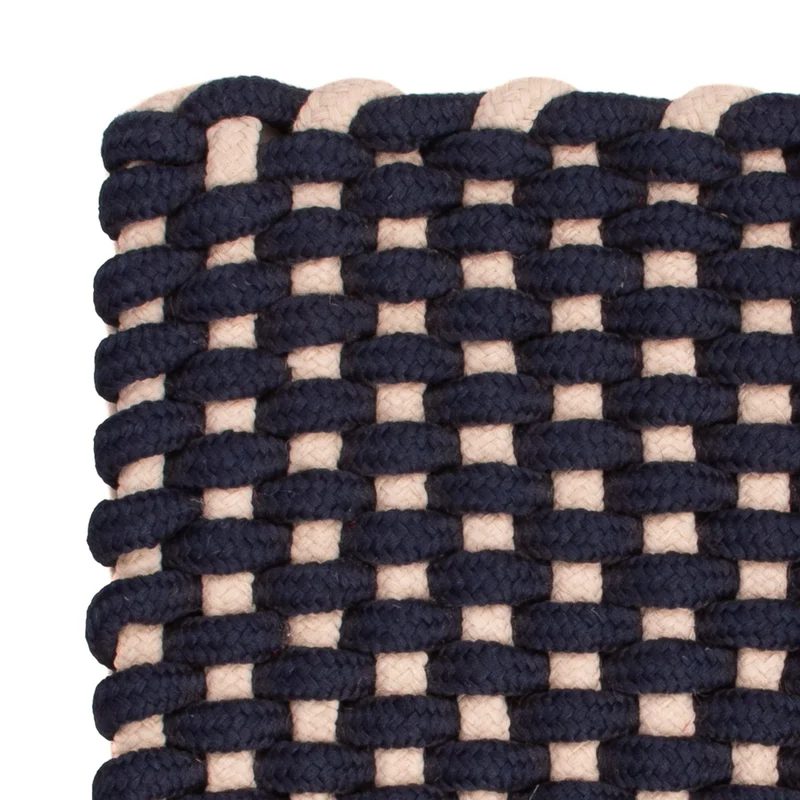Teppich quadratisch - 41 x 41 cm - dunkelblau