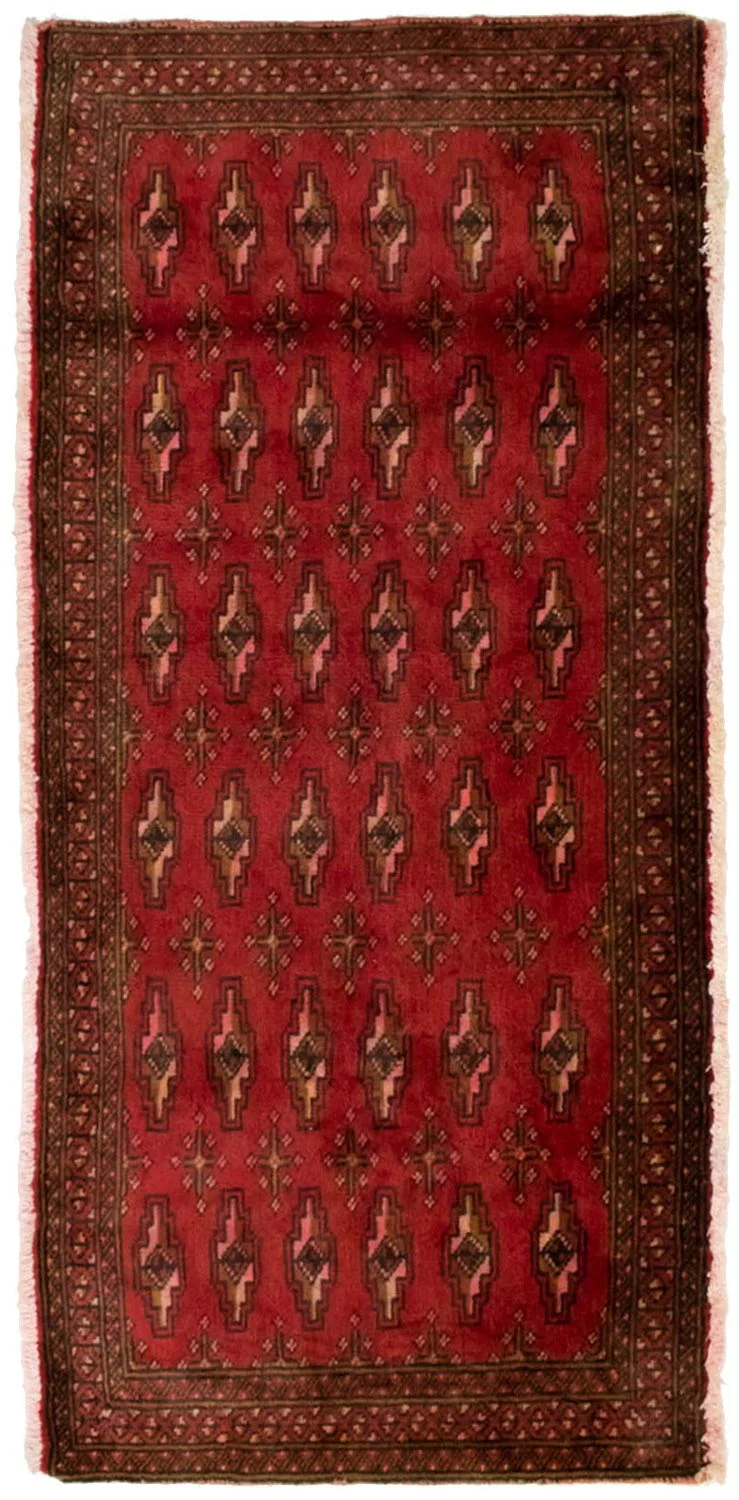 Turkaman Teppich 60x130cm - Orientteppich - rot