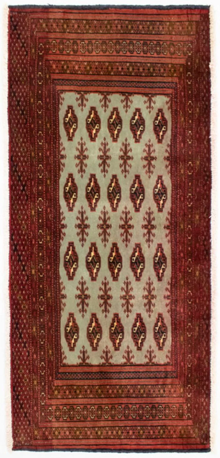 Turkaman Teppich 50x100cm - Orientteppich - rot
