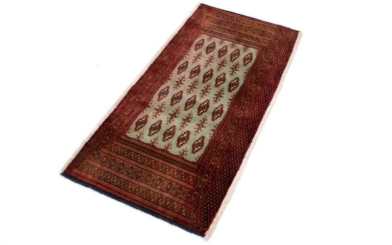 Turkaman Teppich 50x100cm - Orientteppich - rot