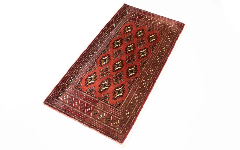 Turkaman Teppich 50x100cm - Orientteppich - rot