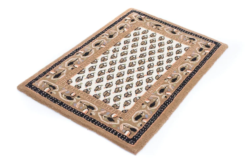 Wollteppich 60x90cm - beige